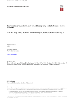 Determination of plutonium in environmental samples by