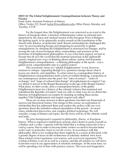 The Global Enlightenment: Cosmopolitanism between Theory and