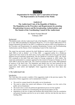 The draft law takes into account a number of the suggestions ma