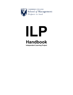 School of Management ILP Handbook