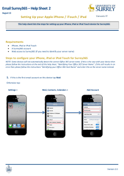 Email Surrey365 &ndash; Help Sheet 2