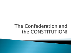 The Confederation and the CONSTITUTION