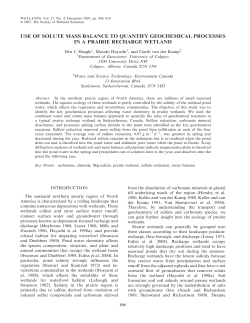 use of solute mass balance to quantify geochemical processes in a