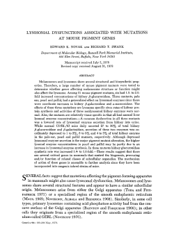 LYSOSOMAL DYSFUNCTIONS ASSOCIATED