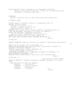 Discuss Mendel`s laws of segregation and independent assortment