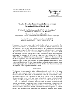 Genetic diversity of noroviruses in Taiwan between November 2004