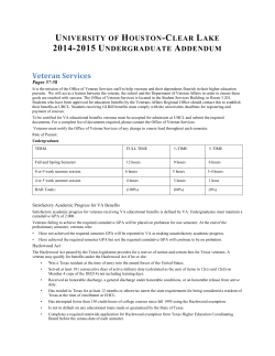 2014-2015 Undergraduate Catalog Addendum