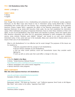 TITLE Civil Disobedience Action Plan