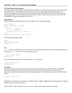 The Logo Programming Language Logo Features