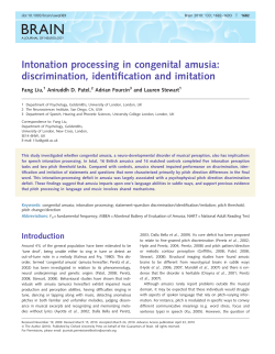 Intonation processing in congenital amusia