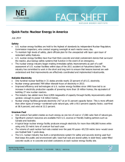 Quick Facts: Nuclear Energy in America