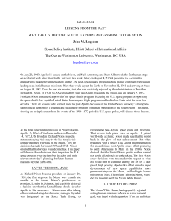 LESSONS FROM THE PAST WHY THE U.S. DECIDED NOT TO