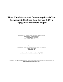 Three Core Measures of Community