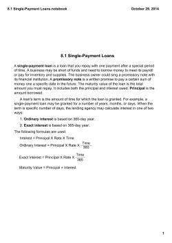 8.1 Single-Payment Loans.notebook