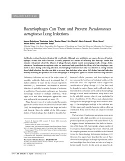 Bacteriophages Can Treat and Prevent Pseudomonas aeruginosa