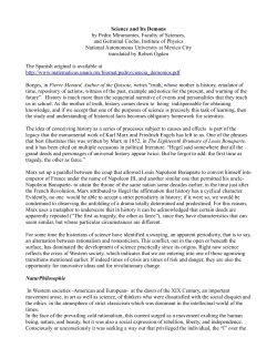 Science and Its Demons by Pedro Miramontes, Faculty of Sciences