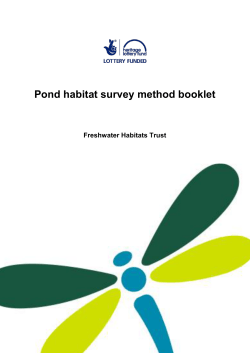 Pond habitat survey manual - Freshwater Habitats Trust