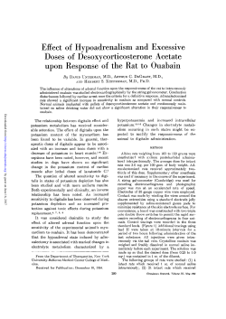 Effect of Hypoadrenalism and Excessive Doses of