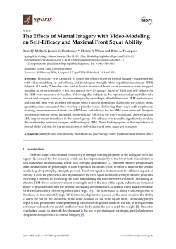 The Effects of Mental Imagery with Video-Modeling on Self
