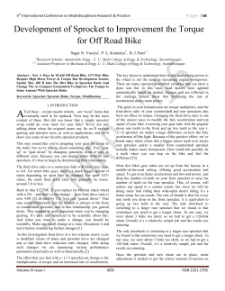 Development of Sprocket to Improvement the