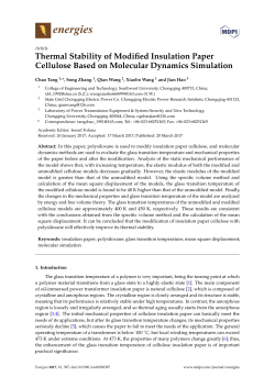 Thermal Stability of Modified Insulation Paper Cellulose Based on