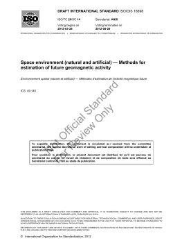 Methods for estimation of future geomagnetic activity (ISO 16698)