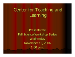 Center for Teaching and Learning