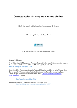 Osteoporosis: the emperor has no clothes