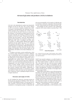Advanced glycation end products (AGEs) in diabetes