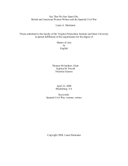 Say That We Saw Spain Die: British and American Women Writers