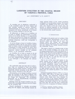 landform evolution in the coastal region of tarapaca province, chile