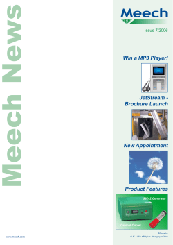 Product Features New Appointment Win a MP3 Player! JetStream