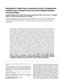 Relationship of Inhaled Ozone Concentration to Acute