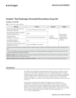 Amplex&reg; Red Hydrogen Peroxide/Peroxidase Assay Kit