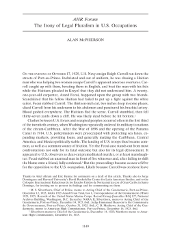 AHR Forum The Irony of Legal Pluralism in US