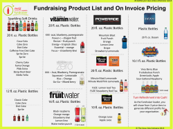 Fundraising Product List and On Invoice Pricing