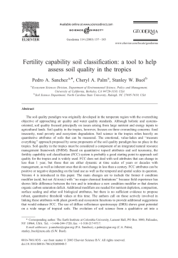Fertility capability soil classification: a tool to help assess soil quality
