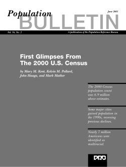 From the 2000 Census - Population Reference Bureau