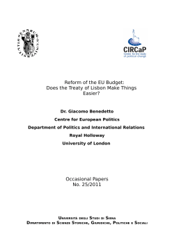 Reform of the EU Budget