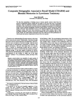 and Blended Memories in Eyewitness Testimony