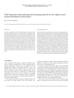 Fold structure and underground drainage pattern in