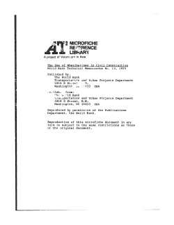 The Use of Wheelbarrows in Civil Construupn World Bank Technical