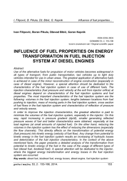 INFLUENCE OF FUEL PROPERTIES ON ENERGY
