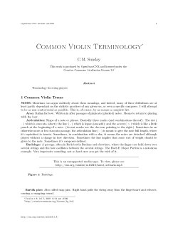 Common Violin Terminology
