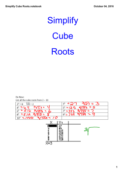 Simplify Cube Roots.notebook