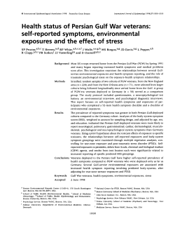 Health status of Persian Gulf War veterans: self