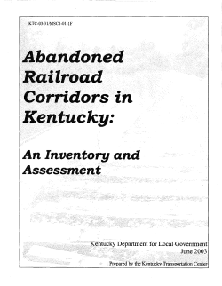 Abandoned Railroad Corridors in Kentucky
