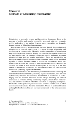 Methods of Measuring Externalities