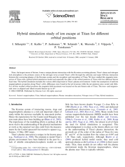 Hybrid simulation study of ion escape at Titan for different orbital