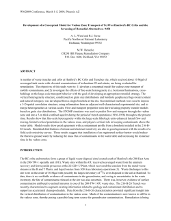 Development of a Conceptual Model for Vadose Zone Transport of